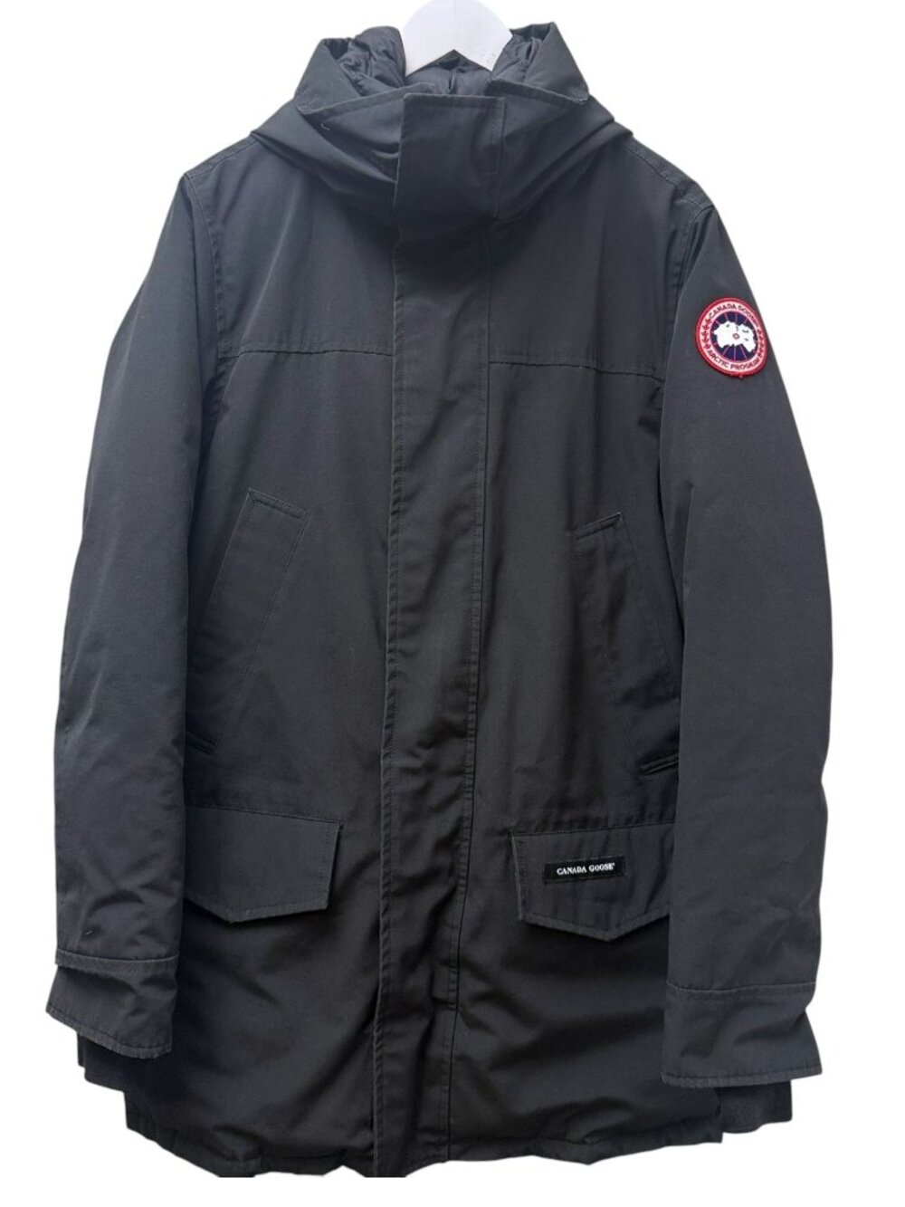 CANADA GOOSE Mens Langford Down Parka Small Black Winter Coat Hooded Jacket 2062